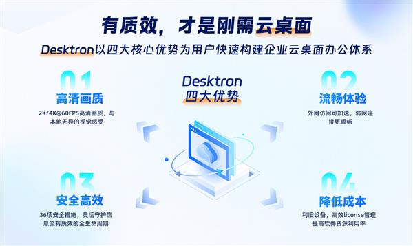 品：Desktron 四大优势解析开元棋牌久尺网络推出新一代云桌面产(图2)